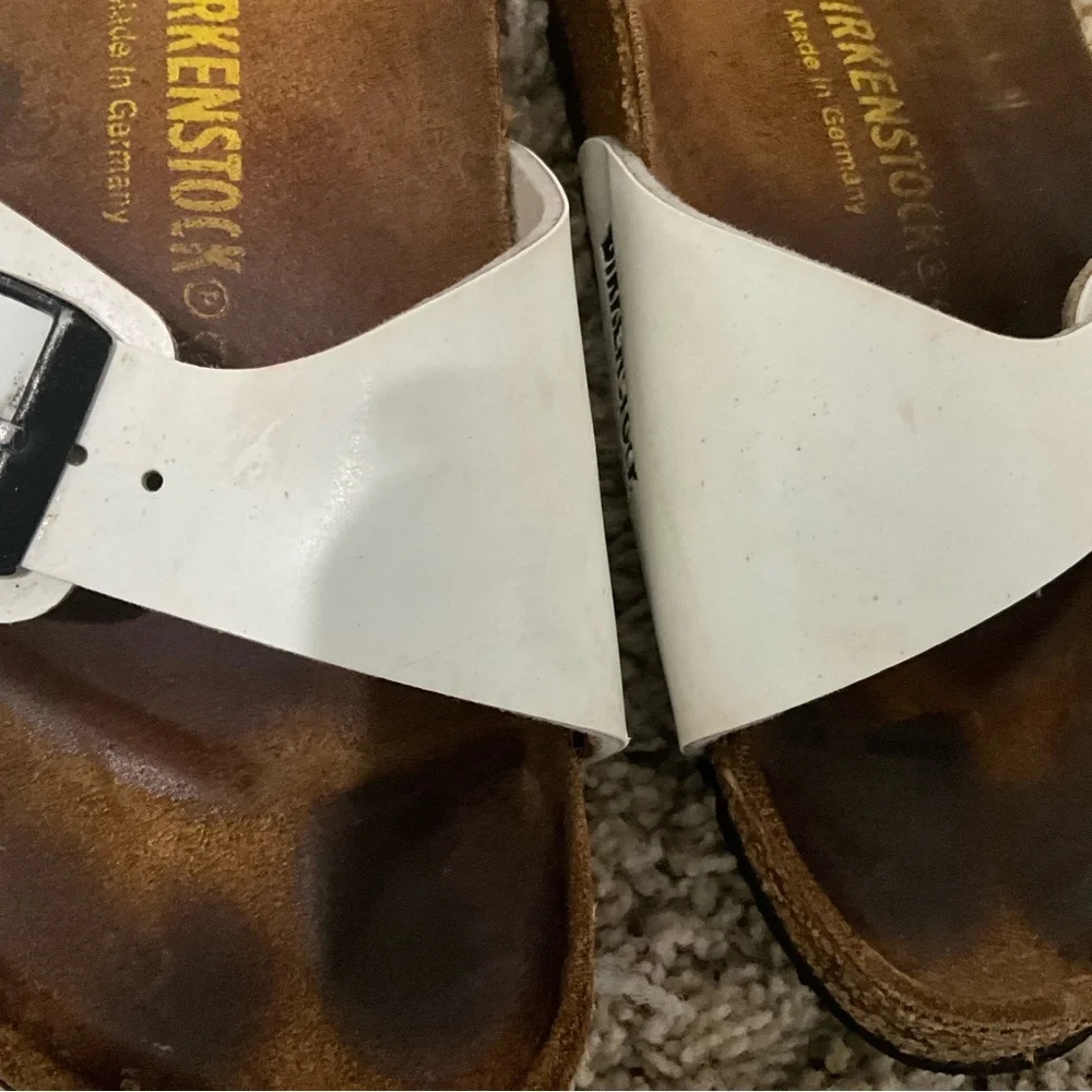 Birkenstock White Sandals with Buckles women’s 40 - Picture 14 of 15